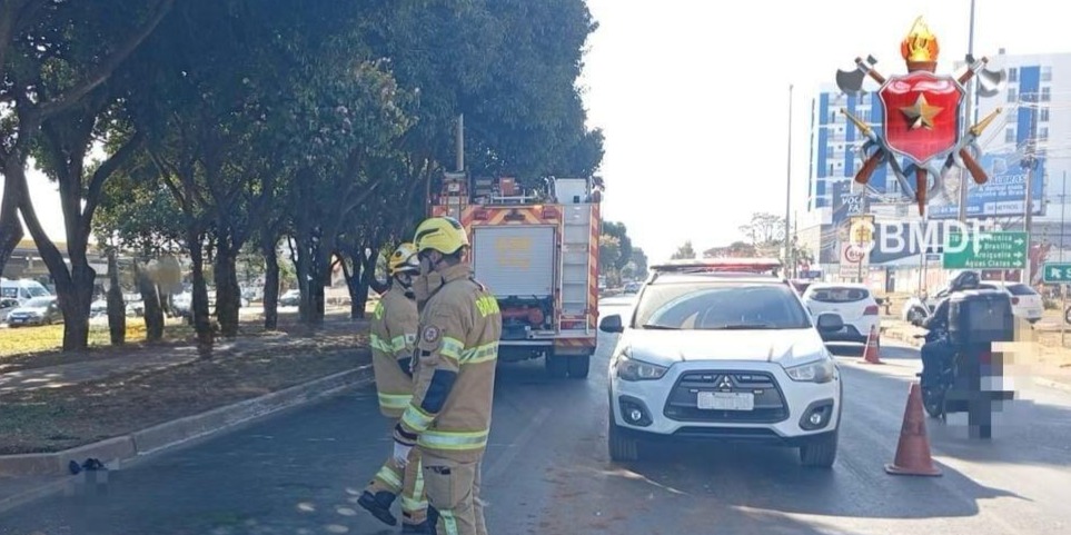 Idosa fica ferida após atropelamento no Pistão Sul