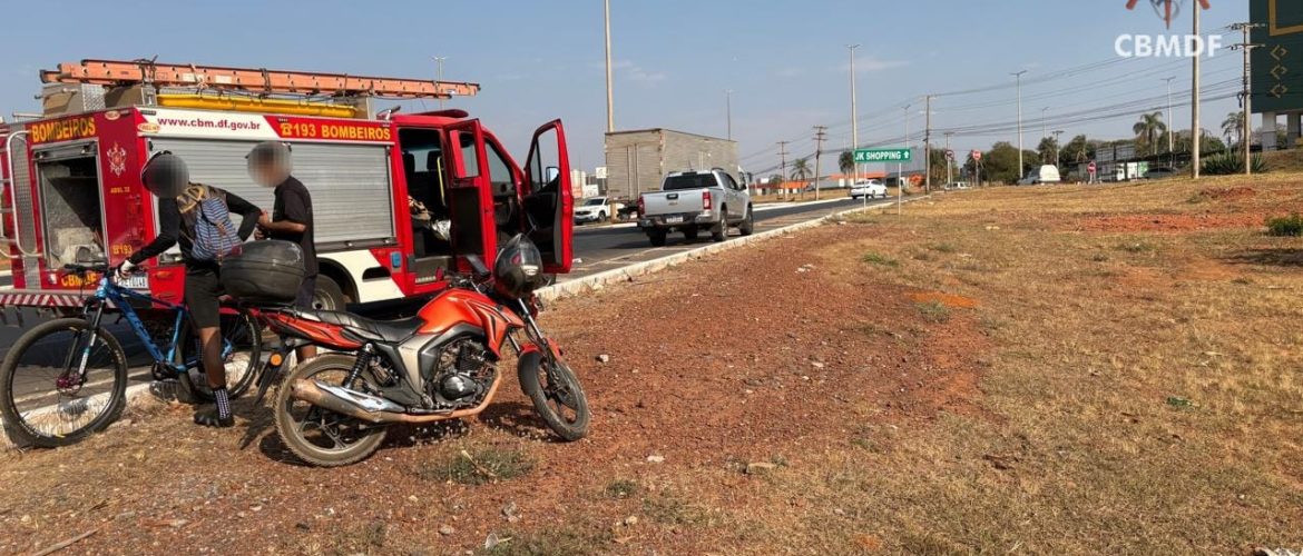 Motociclista fica ferido em colisão na Avenida Elmo Serejo