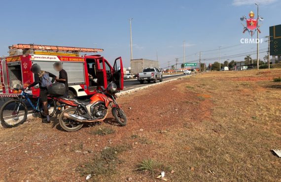 Motociclista fica ferido em colisão na Avenida Elmo Serejo