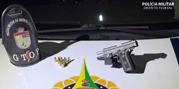 Homem é preso por posse irregular de arma em caso de violência doméstica em Taguatinga