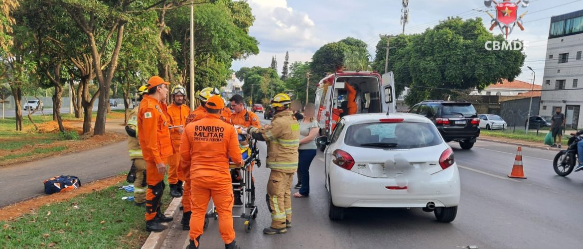 Idoso é atropelado no Pistão Norte, em Taguatinga
