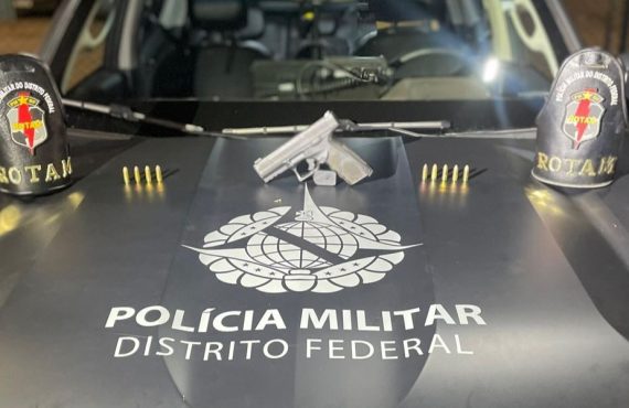ROTAM recupera carro roubado e apreende pistola após confronto em Taguatinga