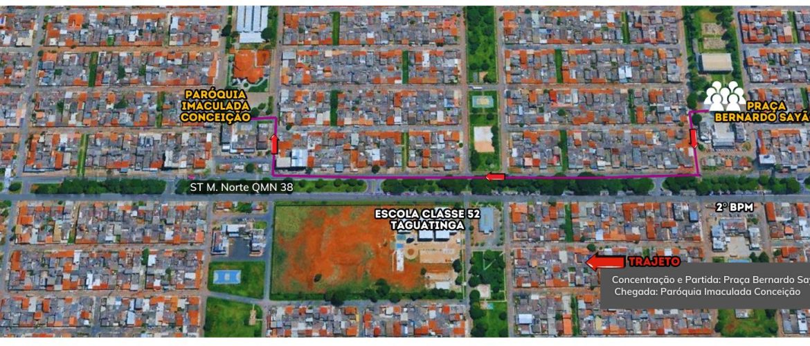 Detran realiza intervenções no trânsito para procissão de Domingo de Ramos em Taguatinga