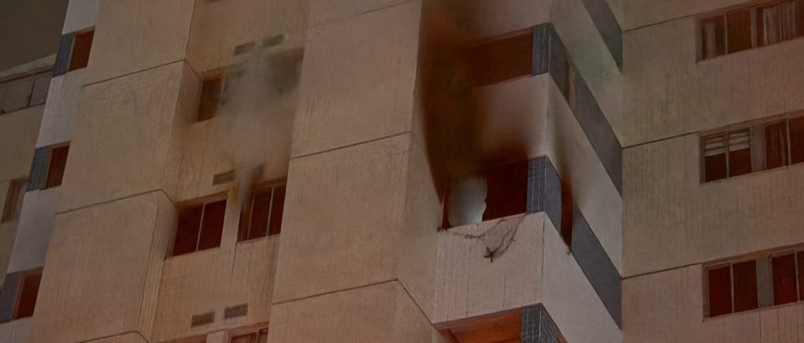 Incêndio em apartamento mobiliza bombeiros e deixa sete pessoas feridas em Taguatinga