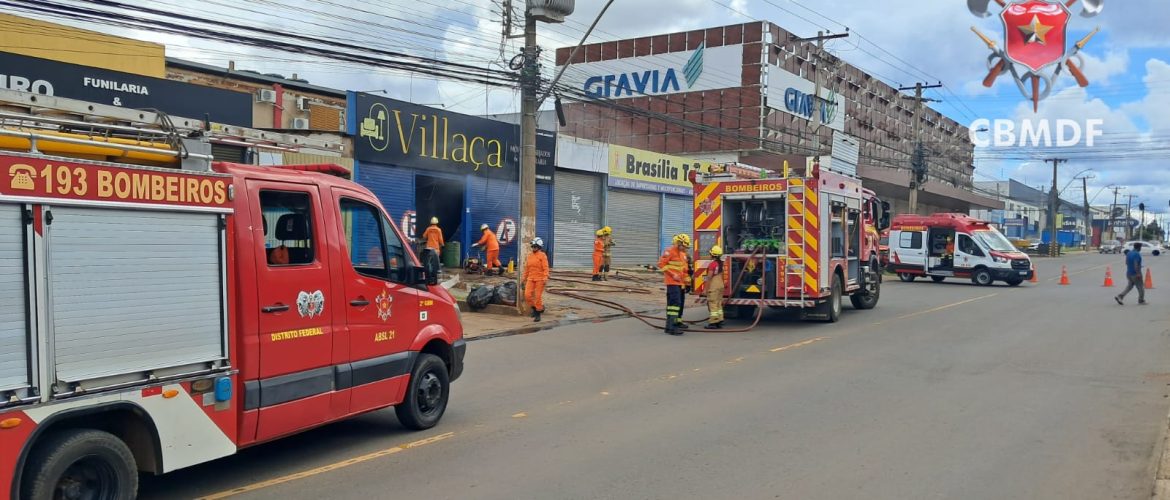 Incêndio atinge loja de móveis planejados em Taguatinga Norte