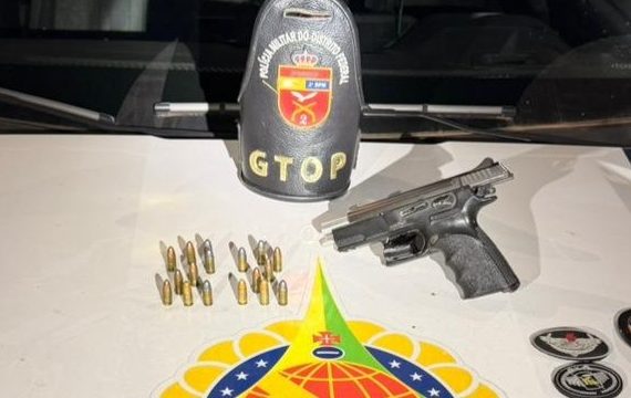 Ocorrência de ameaça leva PMDF a apreender arma de fogo em Taguatinga